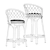 Rattan Criss-Cross Stools Collection 3D model small image 13