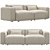 Dantone Home Twen Loveseat Couch 3D model small image 1