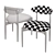 Stylish Leto Dining Side Chair 3D model small image 3