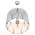 Sleek White Pendant Lamp IKEA 3D model small image 3