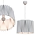 Sleek White Pendant Lamp IKEA 3D model small image 4