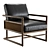 Vintage Black Leather Armchair Model 3D model small image 1