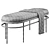 Elegant Sylva Oval Bench_UNSPLIT 3D model small image 5