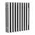 Anthracite 3 Column Horizontal Radiator 3D model small image 4