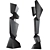 Modern Abstract Sculpture Set 3D model small image 5