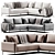 Modern Relaxing 5-Seater Corner Sofa 3D model small image 1