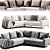 Modern Relaxing 5-Seater Corner Sofa 3D model small image 2
