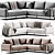 Modern Relaxing 5-Seater Corner Sofa 3D model small image 3