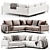 Modern Relaxing 5-Seater Corner Sofa 3D model small image 4