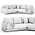 Modern Relaxing 5-Seater Corner Sofa 3D model small image 5