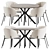 Modern Shell Dining Set, Ralf 3D model small image 2