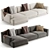 Modern Chaise Longue Sofa Design 3D model small image 1