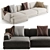 Modern Chaise Longue Sofa Design 3D model small image 4