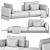 Vintage Luxury Chaplin Sofa 3D model small image 4