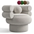 Luxury Italian Boucle Armchair 3D model small image 1