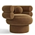 Luxury Italian Boucle Armchair 3D model small image 2