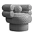 Luxury Italian Boucle Armchair 3D model small image 6