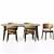 Customizable Chair and Table Set 3D model small image 3