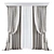  Streamlined Window Curtains Kit 3D model small image 1