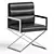  Sleek Modern Black Dining Chair 3D model small image 1