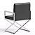  Sleek Modern Black Dining Chair 3D model small image 2