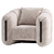 Luxurious Velvet Armchair 2014 3D model small image 2