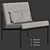 Kiki Lounge Chair and Ottoman 3D model small image 6