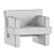 Geometric Bold Armchair Export Render 3D model small image 6