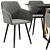 Modern Dining Chair and Table 3D model small image 3
