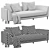 Designer Sofa Rolf Benz Kumo 3D model small image 5