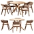 Rustic Chelsea Chair & Table 3D model small image 3