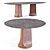 Togrul Marble Dining Table Set 3D model small image 3