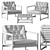 Nammaro Outdoor Furniture Set 3D model small image 4