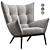 Lofty Cozy Armchair 3D model small image 8