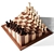  3D Wooden Chess Set 3D model small image 1