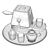 Elegant Kitchen Tableware Set 04 3D model small image 2