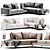 Elegant Long Island Sofa Design 3D model small image 1