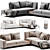 Elegant Long Island Sofa Design 3D model small image 2