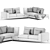 Elegant Long Island Sofa Design 3D model small image 4