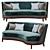 Luxury 2-Seater Normandie Sofa 3D model small image 1