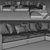 Elegant Poliform Dune Chaise Lounge 3D model small image 4