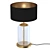 Handblown Glass Brass Table Lamp 3D model small image 2