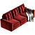 Kaya Power Motion Leather Sofa 3D model small image 3