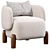 Modern Wyatt Fabric Lounge Chair 3D model small image 1