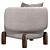 Modern Wyatt Fabric Lounge Chair 3D model small image 4