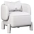 Modern Wyatt Fabric Lounge Chair 3D model small image 5