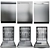 Samsung Stainless Steel Dishwasher Collection 3D model small image 1