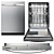 Samsung Stainless Steel Dishwasher Collection 3D model small image 3