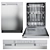 Samsung Stainless Steel Dishwasher Collection 3D model small image 4