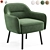 Contemporary Stewart Upholstered Armchair 3D model small image 5